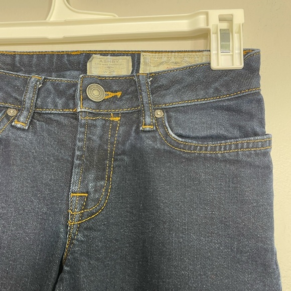 All Saints Y2K Ashby Blue Medium Wash Low Rise Skinny Size 24 motorcycle punk - Picture 6 of 12